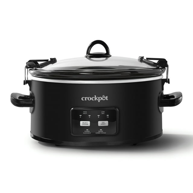 Mijoteuse Crock-Pot 6 pintes à cuire et à transporter, commande à touche unique, 5,7 L