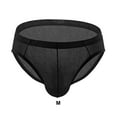 thumbnail image 3 of Sonducket Calzoncillos sexis de malla transparente de seda de hielo para hombre, ropa interior cómoda súper suave y seductora Prendas para la parte inferior del cuerpo Negro METRO, 3 of 6
