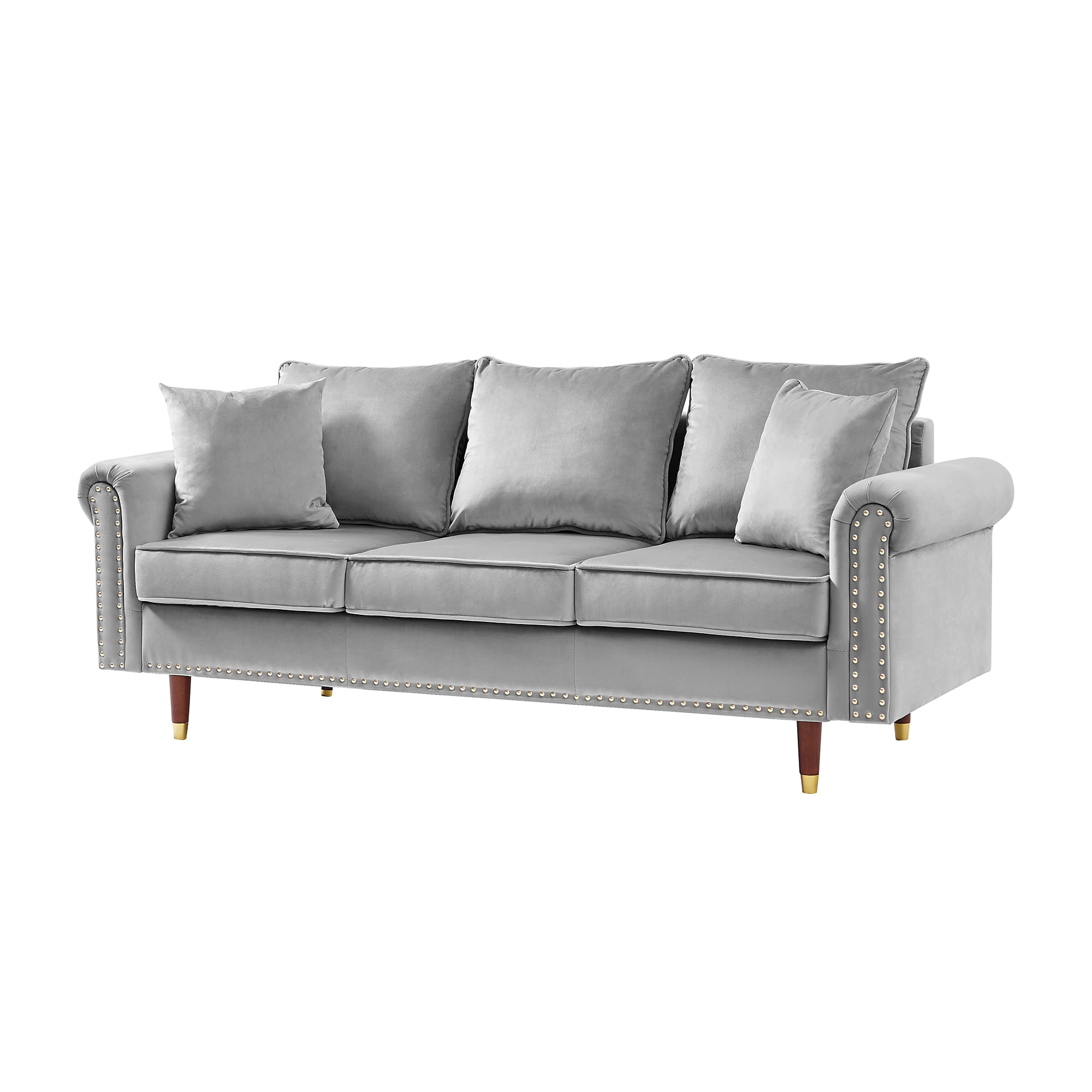 Kadyn Modern 3-seater Couches and Sofas for Small Space, Modern Living Room Sofa, Futon Sofa Bed for Apartment, Light Gray