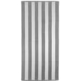 thumbnail image 2 of Cabana Stripe Beach Towels 35x70 Terry Velour 2-Pack (Gray/White) 18.75 Lbs per Dz 100% Cotton `, 2 of 2