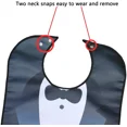 thumbnail image 4 of CHUNYAN New Waterproof Adult Bibs for Eating Washable Apron Reusable Clothing Protector with Crumb Catcher For Elderly Men Women Senior, 4 of 7
