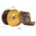 thumbnail image 4 of Vickerman 2.5" x 10 yard Dark Brown Gold Fleck Christmas Ribbon, 4 of 4