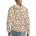 thumbnail image 7 of Sikiie Cute Coffee Bean Print Women's Casual Hoodies Long Sleeve Lightweight Pullover Tops Loose Sweatshirt-XX-Large, 7 of 7