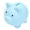 Blue, variant on Cute Vinyl Pig Piggy Bank Animal Coin Cash Bank Savings Container Gift for Kids Toddlers Girls Boys Pink 3.9 x 3.1 Inches