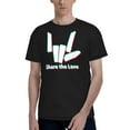 thumbnail image 4 of Share The Love T Shirt for Men Women, 3D Print T-Shirts, Casual Short Sleeve Tee, Crew Neck, 4 of 9