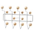 thumbnail image 1 of Baxton Studio Penny Wall Mounted Coat Rack in White and Light Brown, 1 of 4