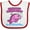 White and Red, variant on Inktastic Grandpa's Fishing Buddy (pink) Girls Baby Bib