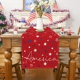 thumbnail image 2 of Patriotic Table Runner, 4th of July Decorations for Home Star Memorial Day Decor Red 4th of July Table Runner Independence Day Holiday Indoor Outdoor Party Table Decorations (13'''' x 72''''), 2 of 6