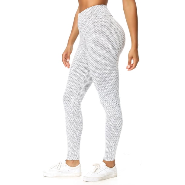 Gibobby Leggings deportivos mujer para yoga Pantalones altos de mujer Cintura recta para yoga Pilates Pantalones deportivos Pierna acampanada Leggin(Gris,CH)