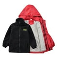 thumbnail image 4 of SYNPOS Child Boys Fleece Jacket+Geometry Hardshell Jacket with Detachable Hood,3-13Y, 4 of 5