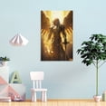thumbnail image 4 of Christian Wall Art Archangel Michael Canvas Painting Print Bible Story Picture Poster Art Poster Canvas Painting Decor Wall Print Photo Gifts Home Modern Decorative Posters 16x24inch(40x60cm), 4 of 6