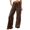 Brown, variant on NinXxx Women's Summer Wide Leg High Waist Stretchy Loose Long with PocketsBrown L