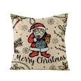 thumbnail image 1 of 1 PC Christmas Throw Pillow Cover 18x18 Inch Home Decor Cushion Case for Sofa Couch Farmhouse Christmas Decorations, Color#34, 1 of 5