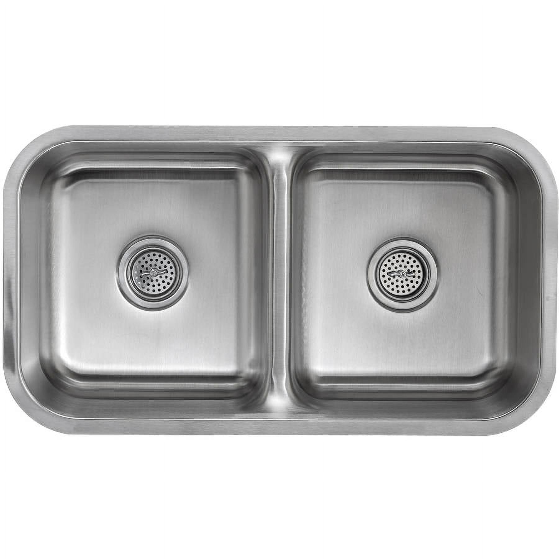 32-1/2 in. 50/50 Low Divider Stainless Steel Kitchen Sink & Low Profile  Faucet - Bed Bath & Beyond - 20631604