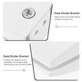 thumbnail image 3 of White ABS Plastic Desk Divider Clamps for Home Use with Simple Sturdy Design 4pcs, 3 of 8
