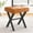 Whiskey Brown, variant on Square Linen Makeup Stool, Metal X Legs, Small Ottoman Stool Chair for Vanity, Modern Padded Seat Foot Rest for Makeup Room, Bathroom