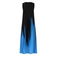 thumbnail image 5 of B91xZ Robes d'Été pour Femmes Col en V Sans Manches Robe d'Été Surdimensionnée Tendance Mini Robe pour Femmes, Bleu L, 5 of 5