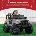 thumbnail image 4 of Best Choice Products 12V Kids Ride On Truck Car w/ Remote Control, Spring Suspension, Bluetooth, LED Lights - Light Gray, 4 of 9