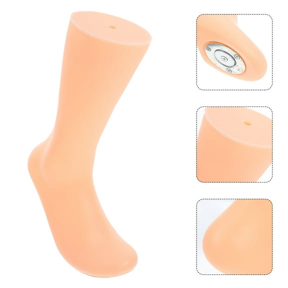Masteelf Plastic Foot Model for Socks and Shoe Display Realistic Mannequin Foot for Jewelry and Ankle Chain Display Reusable Feet Model (Male )