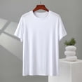 thumbnail image 2 of hoksml Men's Soft Modal Blend T-Shirt Lightweight Breathable Short Sleeve Casual Crew Neck Top, 2 of 5