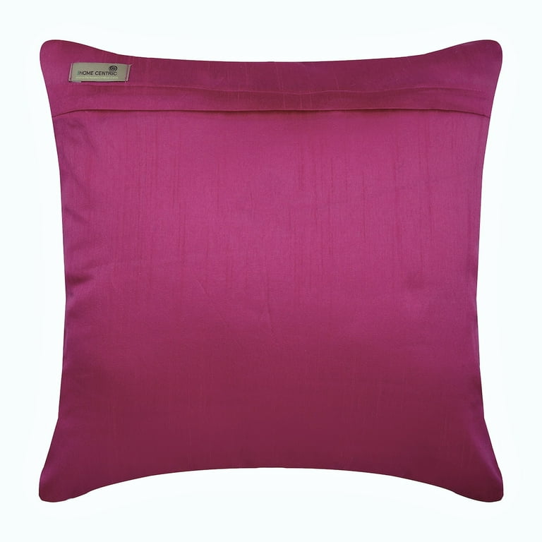 Sofa Cushion Cover, Fuchsia Pink Decorative Zippered Pillow Covers