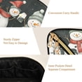 thumbnail image 5 of FORMRS Makeup Bag Travel Cosmetic Organizer for Women Fold Flat Zipper Pouch with Handle, Snowman Family, 5 of 8