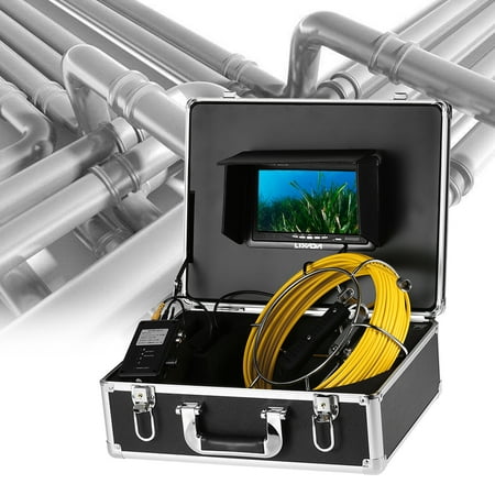 Lixada 20M / 30M Cable Drain Pipe Sewer Inspection Camera Waterproof Industrial Endoscope Borescope Inspection System Snake Camera 7