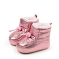 thumbnail image 2 of newwalpole Warm Furry Baby Boots, 2025 New Warm Cozy Fleece Baby Booties, Winter Snow Anti-Slip Soft Sole Warm Sock Shoes Pink for Size 5, 2 of 9