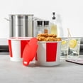 thumbnail image 4 of Restaurantware-Bio Tek 85 Ounce Chicken Buckets With Lids, 100 Greaseproof Paper Chicken Buckets - Vented Lids, Freezable, Red And White Paper Disposable Chicken Buckets, For Restaurants And Cafes, 4 of 4