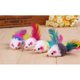 thumbnail image 3 of Juguetes de ejercicio interesantes para gatos y mascotas para resolver el aburrimiento Juguetes para gatitos y ratones con colas de plumas de colores, 3 of 6