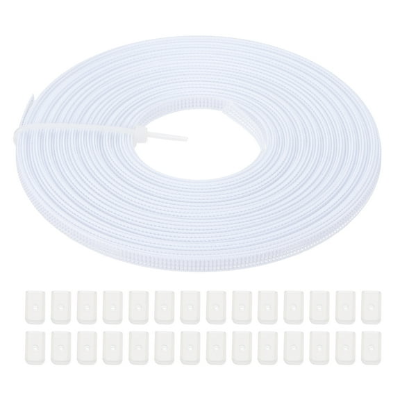 Uxcell Boning for Sewing, 10 Yard 6mm Wide Polyester Sew-Through Low Density Corset Boning with 40 Pcs End Caps, White