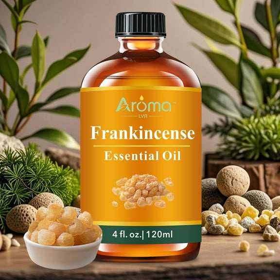 AromaLya 120ml Frankincense Fragrance Oil | Premium Woody-Resin Scented Oil for Diffusers & Home | Bulk Size Spiritual Aroma