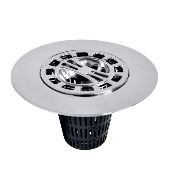 Danco Hair Catcher Strainer for Stand-Alone Shower Drain Cover with Baskets in Chrome (10529)