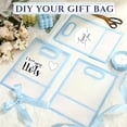 thumbnail image 3 of 12-Count Clear Plastic Gift Bags with Ribbon Handles, 7x10 Inch Reusable PP Transparent Bags, Pink & Blue Options for Baby Shower, Wedding and Party Favors, 3 of 5