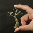 thumbnail image 3 of Small Brass Tree Bird Figurines Tree Bird Statue Home Office Decor 1 PC, 3 of 8