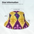 thumbnail image 3 of Balery Mardi Gras4 Sombreros para el sol para hombre y mujer, sombrero de pescador con UPF 50+, 3 of 6