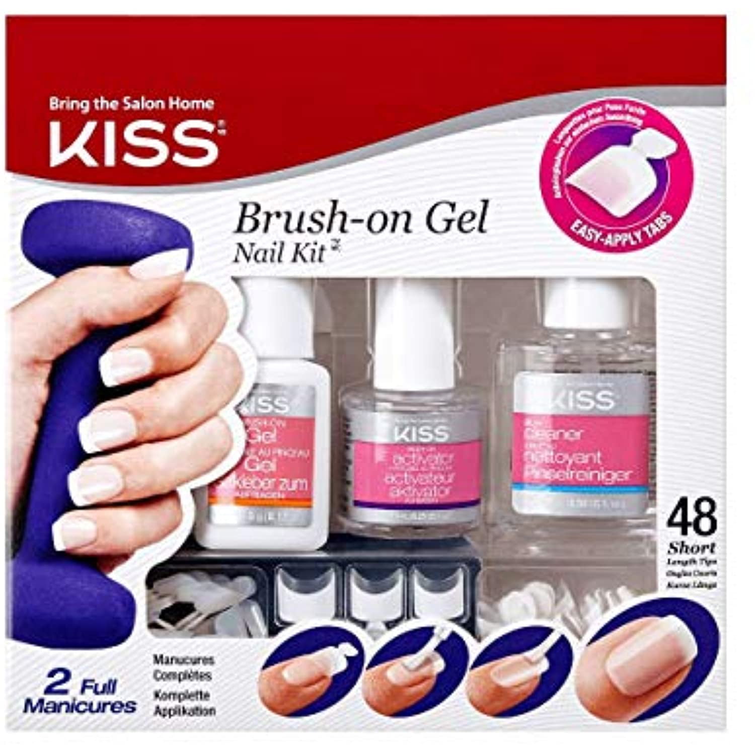 Kiss Brush-On Gel Nail Kit (Kglk01) (1 Pack)