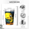 thumbnail image 4 of Termo Tweety Bird con pajita cónica, doble pared, aislamiento al vacío, impresión de acero inoxidable, 12 oz, color blanco, 4 of 7