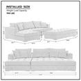 thumbnail image 5 of Elegant Comfort 3-Seat L-Shape Sectional Sofa Set, 5 of 14