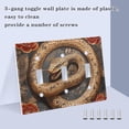 thumbnail image 4 of Dailycode Light Switch Plate Covers 3 Gang Wall Plate Plastics Outlet Covers for Kitchen Home Office Decor Golden Snake and Rose, 4 of 8