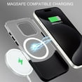 thumbnail image 3 of Magnetic Case for iPhone 16 Pro Max [Compatible with Mag-Safe] Clear Translucent Design Slim Fit Phone Case, Silky Touch Anti-Drop Shockproof Protective Cover Case for iPhone 16 Pro Max, Black, 3 of 8