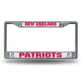 thumbnail image 1 of New England Patriots Retro Logo Chrome License Plate Frame, 1 of 1