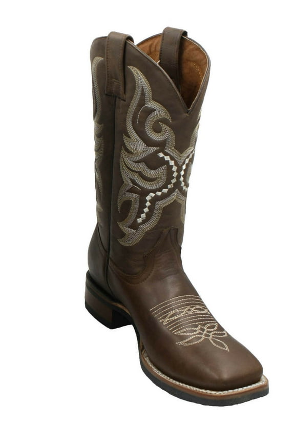 MEN'S RODEO COWBOY BOOTS GENUINE LEATHER WESTERN SQUARE TOE BOTAS RODEO VAQUERAS La carreta
