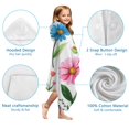 thumbnail image 7 of Pioneer Flower Floral Print Pattern Hooded Bath Towel，60"x35" for Ages 3 To 12 Kids, Quick Dry Lightweight Soft Microfiber Hood Beach Towel Cover Up for Kids, 7 of 7
