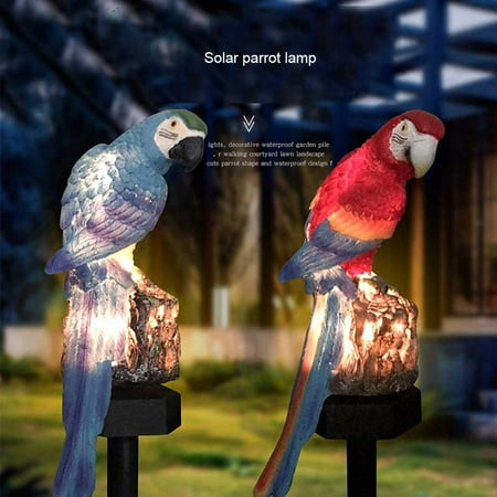 

Solar Power Parrot Stake Light On/Off Switch Simulation IP65 Waterproof Ground Lamp for Pathway Patio Yard