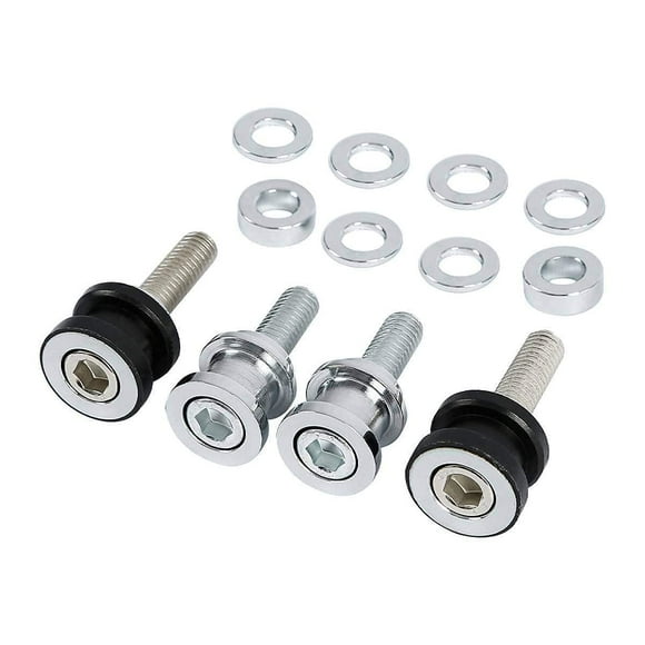 TCMI Kit de Matériel d'Amarrage Détachable pour Porte-Bagages à Dégagement Rapide Compatible avec les Modèles Harley Davidson '18-later FLFB, FLFBS, FXBR et FXBRS, chrome