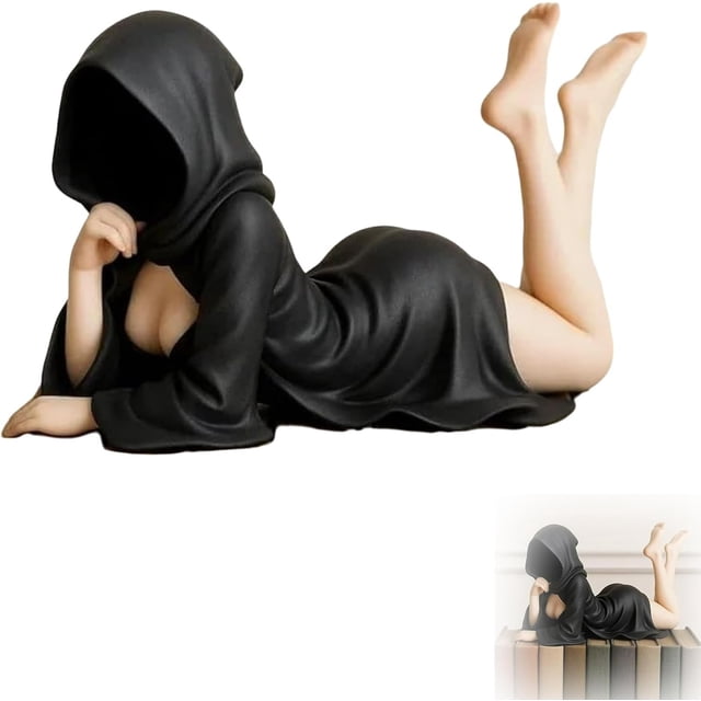 Mysterious Statue Gothic Spooky Sculpture Tabletop Figurine Statue