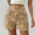 thumbnail image 5 of ZQUUVOU Women's Casual Shorts High-Waiste Button Shorts(Khaki,M), 5 of 8