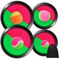 thumbnail image 1 of Toss and Catch Sports Game Set and 2 Size Adjustable Self-Stick Paddles and Toss Ball Sports with Storage Bag for Outdoor Activities, 4 Paddles and 4 Balls, 1 of 7