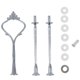 thumbnail image 2 of Juego de 10 accesorios para soportes de tartas, bandeja escalonada para soportes de tartas de 3 niveles, herrajes, 2 of 5
